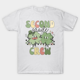 Retro 2nd Grade Teacher St Patricks Day Teaching Squad T-Shirt